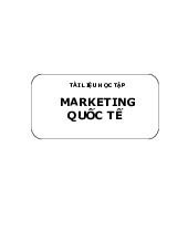Tài liệu học tập môn Marketing Quốc Tế | Đại học Gia Định