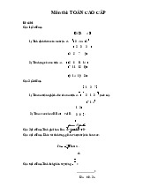 Ngân hàng đề thi tự luận tham khảo | Môn toán cao cấp