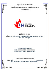 Bài tiểu luận kỹ năng giao tiếp - Kỹ năng giao tiếp | Đại học công nghiệp HCM