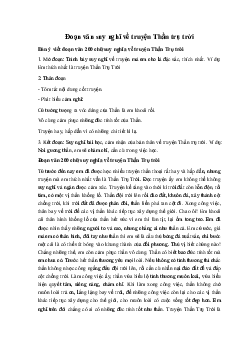 Đoạn văn 200 chữ suy nghĩ về truyện Thần trụ trời Ngữ Văn 10 sách Chân Trời Sáng Tạo