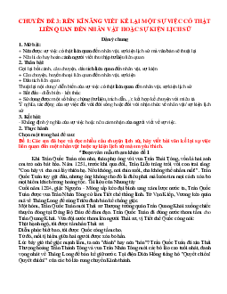 Chuyên đề Rèn kĩ năng viết kể lại một sự việc bồi dưỡng HSG Ngữ văn 7
