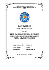 Phân Tích Doanh Thu, Chi Phí, Lợi Nhuận Doanh Nghiệp HABECO | Bài thảo luận Kinh Tế Vi Mô