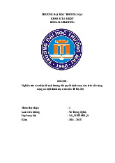 Nghiên cứu các nhân tố ảnh hưởng đến quyết định mua sắm trên nền tảng mạng xã hội tiktok của sinh viên TP Hà Nội | Bài thảo luận Phương pháp nghiên cứu khoa học