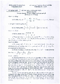 Đề thi tuyển sinh lớp 10 THPT chuyên năm học 2017 – 2018 môn Toán sở GD và ĐT Đồng Tháp