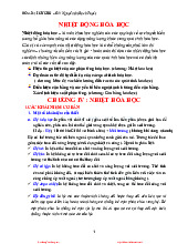 Nhiệt động hóa học: Khái niệm và Hiệu ứng Nhiệt trong Chương IV | Hóa đại cương | Trường Đại học Khoa học Tự nhiên, Đại học Quốc gia Hà Nội