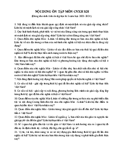 Nội dung ôn tập chủ nghĩa xã hội | Đại học Kinh tế kỹ thuật công nghiệp