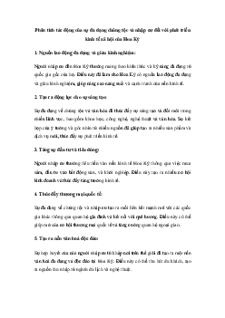 Phân tích tác động của sự đa dạng chủng tộc và nhập cư đối với phát triển kinh tế xã hội của Hoa Kỳ | Kết nối tri thức