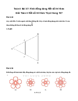 Giải Toán 8 Bài 37: Hình đồng dạng | Kết nối tri thức