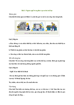 Giải Công nghệ 11 Bài 2: Ngành nghề trong lĩnh vực cơ khí chế tạo | Kết nối tri thức