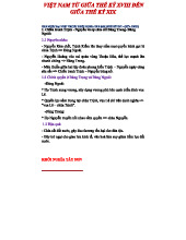 VIỆT NAM THẾ KỶ XVIII - XIX: KHỞI NGHĨA TÂY SƠN VÀ VƯƠNG TRIỀU TÂY SƠN