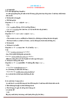 Chuyên đề ngữ pháp Tiếng Anh lớp 12: chuyên đề 11 so sánh–comparison