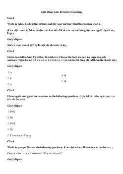 Tiếng Anh 10 Unit 6: Listening - Kết Nối Tri Thức