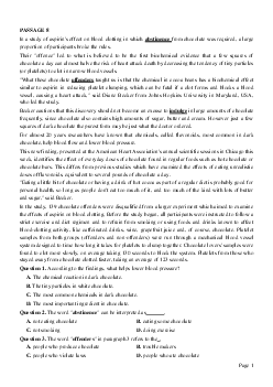 PASSAGE 8_Theme 6. Health and Lifestyles (Sức khỏe và lối sống)