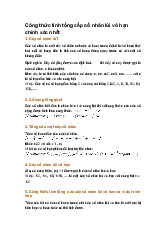 Công thức tính tổng cấp số nhân lùi vô hạn chính xác nhất