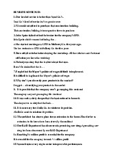 Tổng hợp bài tập tiếng anh cơ bản 2: Rewrite- Sentences | Học viện tài chính