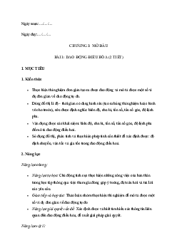 Giáo án Vật lí 11 Cánh diều