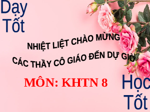 Giáo án điện tử Khoa học tự nhiên 8 Bài 27: Thực hành đo năng lượng nhiệt bằng joulemeter