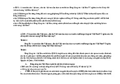 Đáp án trả lời câu hỏi đề cương môn Lịch sử Đảng Cộng sản Việt Nam | Lịch sử đảng | Trường Đại học Kinh tế Thành phố Hồ Chí Minh
