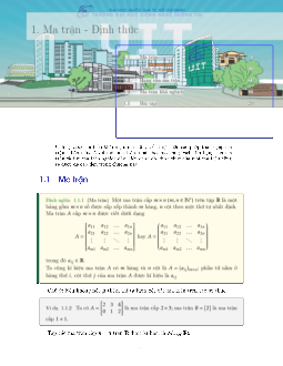 Chương 1: Ma trận - Định thức Đại số tuyến tính | Trường Đại học CNTT Thành Phố Hồ Chí Minh