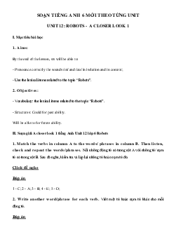 Tiếng Anh lớp 6 unit 12 A closer look 1