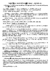 Những nguyên lý Mác Lê Nin - Môn Triết học Mác - LêNin - Đại Học Kinh Tế - Đại học Đà Nẵng