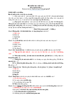 Đề thi HK1 Ngữ Văn 7 Kết nối tri thức (có đáp án và đặc tả)