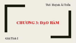 Chương 3 Đạo hàm | Toán 12