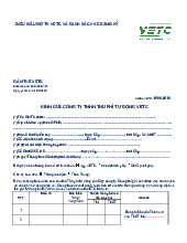 BIỂU MẨU MỞ TK VETC VÀ DANH SÁCH XE ĐĂNG KÝ/ Trường Đại học Văn Lang