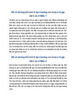Viết một đoạn văn kể về những đổi mới ở quê hương em hoặc nơi gia đình em ở | Tập làm văn 4