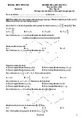 Đề giữa học kỳ 1 Toán 12 năm 2025 – 2026 trường THPT Yên Mô B – Ninh Bình