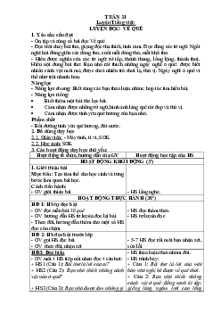 Giáo án buổi 2 Tiếng Việt 2 sách Cánh diều | Tuần 31