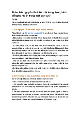 Phân tích nguyên tắc thiện chí trung thực, bình đẳng tự nhiên trong luật dân sự?