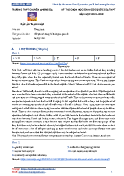 TRƯỜNG THPT CHUYÊN AMBROSIA kỳ thi chọn HSG QUỐC GIA THPT NĂM HỌC 2021-2022