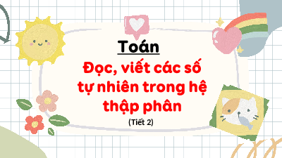 Giáo án điện tử Toán 4 Tiết 2 Chân trời sáng tạo: Đọc, viết các số tự nhiên trong hệ thập phân
