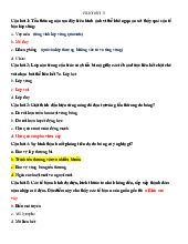 TOP câu hỏi trắc nghiệm | Sinh học đại cương | Trường Đại học Y Dược, Đại học Quốc gia Hà Nội