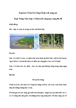 Soạn bài  Đọc: Về lại Gò Công - Tiếng Việt 4 Chân trời sáng tạo