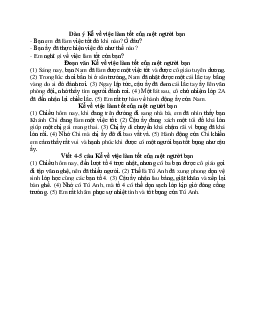 Nói 4-5 câu về việc làm tốt của một người bạn | Tập làm văn lớp 2 | Chân trời sáng tạo