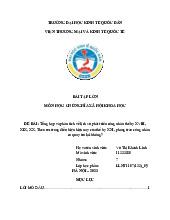 Tổng hợp và phân tích về lịch sử phát triển công nhân thế kỷ XVIII,XIX, XX. Theo em trong điều kiện hiện nay của thế kỷ XXI, phong trào công nhân có quay trở lại không? | Bài tập lớn môn Chủ nghĩa xã hội Neu