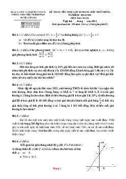 TOP 3 Đề thi thử Tuyển Sinh vào 10 môn Toán Huyện Củ Chi năm học 2024-2025 (có đáp án)