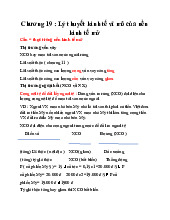 Chương 19 : Lý thuyết kinh tế vĩ mô của nền kinh tế mở | Môn kinh tế vĩ mô