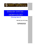 Tài liệu English Syntax - Morphology | Đại học Kiến trúc Đà Nẵng