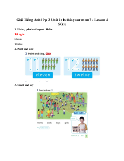 Unit 1: Is this your mom? - Lesson 4 SGK | Tiếng anh 2 Family and Friends