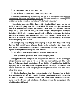 Lý thuyết về Chân dung khách hàng mục tiêu