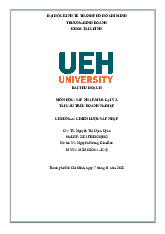 Bài Thu Hoạch Chương 4: Chiến Lược Sáp Nhập (M&A) môn Sáp nhập, mua lại và tái cấu trúc doanh nghiệp  | Trường Đại học Kinh tế Thành phố Hồ Chí Minh