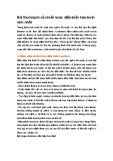 Bài thu hoạch về chiến lược diễn biến hòa bình mới nhất