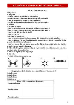 Bài 18: Ôn tập chương 4 | Giáo án Hóa 11 Kết nối tri thức