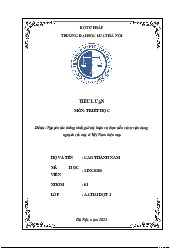 Tiểu luận môn Triết học Mác Lênin | Trường Đại học Luật, Đại học Quốc gia Hà Nội