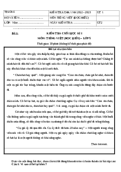 TOP 03 đề thi học kì 1 lớp 5 môn Tiếng Việt theo thông tư 22