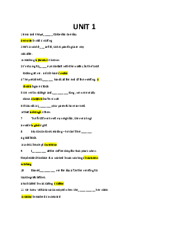 Bài tập ôn tập Unit 1 học phần Tiếng anh cơ bản