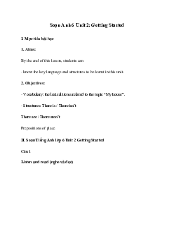 Giải Tiếng Anh 6 Unit 2: Getting Started | Global Success